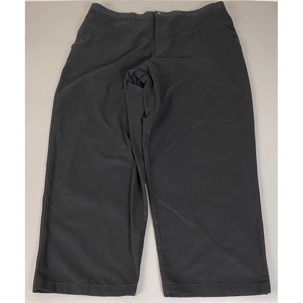 George Pants Men's Size 50x32 Black Soot Flat Front Chino Cotton Blend